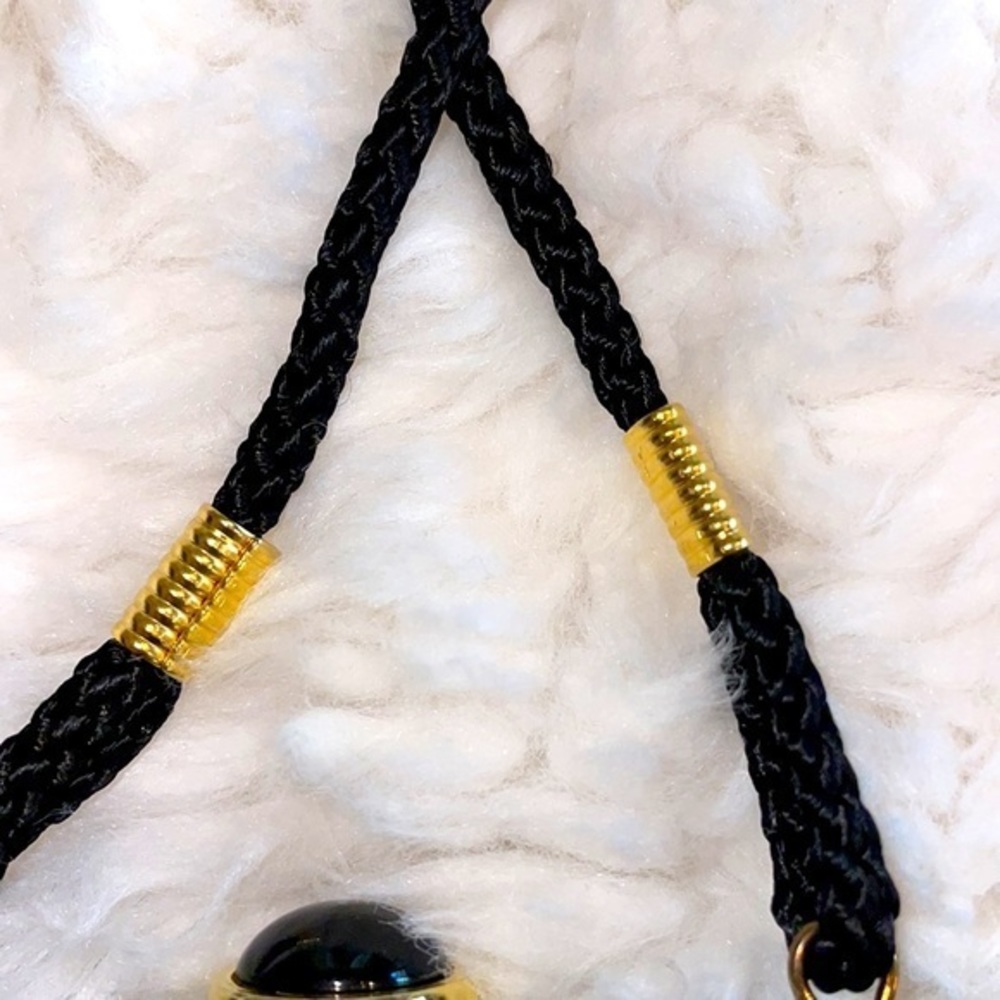 Vanessa Black Velvet Purse with Fabric‎  Cord Strap Vintage - Picture 5 of 7